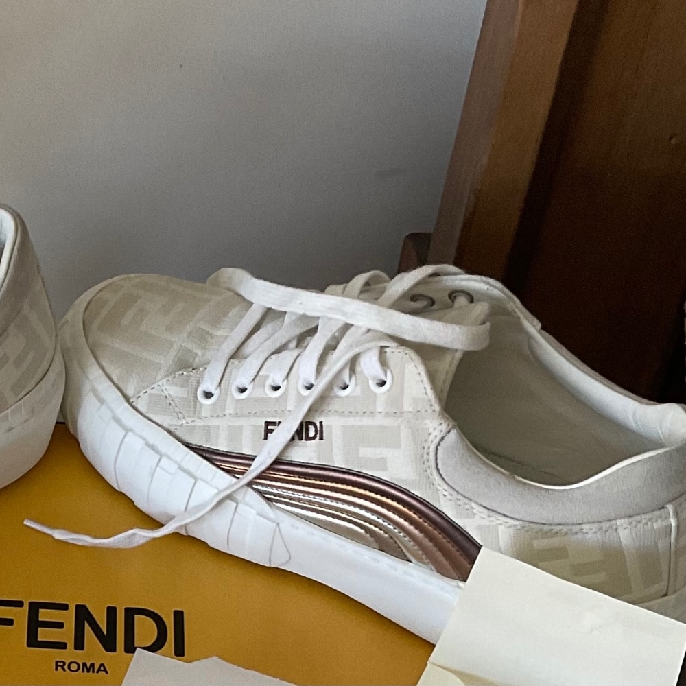 Fendi FF Logo Rainbow Sneakers - Size 38.5